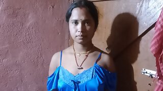 Indian Bhabhi first time in nighty dress 