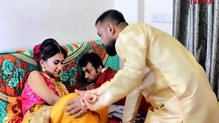 Newly Married Wife Fucked By Husband And Stepbrother In Law Together. A Hardcore Threesome