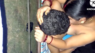 Secretly The Guy Took The Hot Sexy Kitu Bhabhi Outside In The Garden And Fucked Her