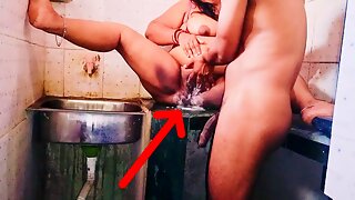 Sexy aunty fucked by her son in law in kitchen.hard fuck by her son in law.. aunty squirted by her son in law fingering