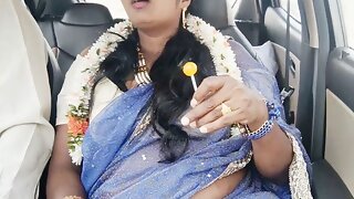 Indian Car Sex Telugu Dirty Talks.car Driver Try to Fuck Telugu Saree Aunty.