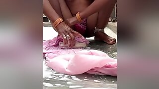 Indian Hot Nude Girl Washing Cloth