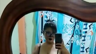 Hot Milf And Super Sexy - Natural Busty Puts On Her Dracula Costume On Halloween