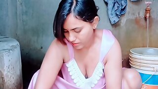 Hindi Sex In My Bhabhi Bathroom Vlog Big Tits Anal Big Cock Homemade Big Ass