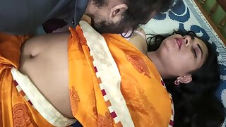 Saree And Bra Navel Lick Boobs Press With Pussy Rub Romance Of Vaishnavy And Sharun Raj, Mallu Couple Hot Saree Navel Romance