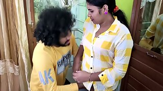 Vaishnavy Shirt Open And Red Bra Show Romance With Sharun Raj, Mallu Couple Dress Open Romance, Hot Boobs Kissing Romance - Hot Kiss