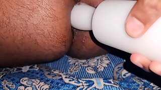 Desi Indian Boy Anal Pleasing Himself With Big Dildo