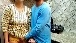 Indian desi bhabhi Savita has sex with her boss in her hone at alone she