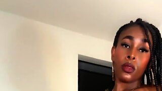 Ebony Shemale Cumshot