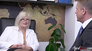 Handjob And Kissing Granny