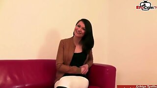 Wychudzona, Niemieckie, Casting, Sperma W Cipie