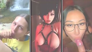 Split Screen Compilation, Ebony Blowjob Compilation