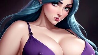 Animated fantasy of a hot blonde milf with her stepbrother in a hentai adventure