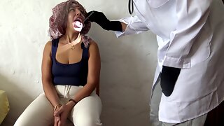 Turkish babe gets surprised by big black cock! He whips it out in front of her.