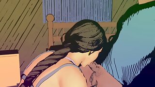 Indian college girls acing the blowjob exam with a beautiful twist