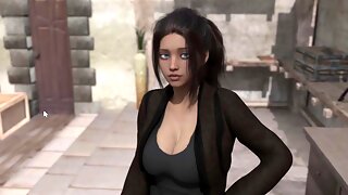 18 years old teen in a hardcore 3D animated cartoon with perfect body takes a sex exam