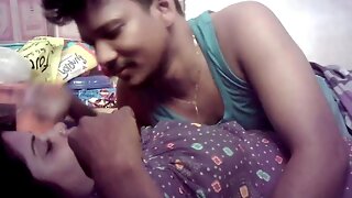 Steamy smooching session with an Indian housewife in a village setting