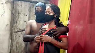 Horny Indian wife in saree enjoys steamy sex session