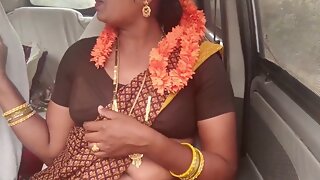 Step Moms Car Threesome with Busty Indian Babe - Dirty Talk in Telugu!