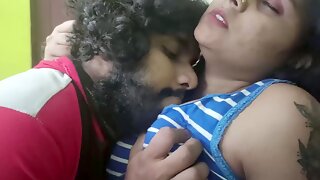 Sensual boob play and deepthroat fun with Vaishnavy and Sharun Raj, hot Mallu duo