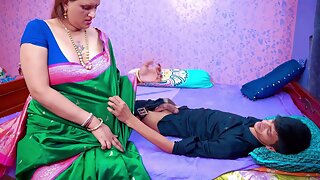 Stepmom catches stepson planning a solo session