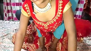 Newlywed Indian couple passionately explores wedding night pleasures outdoors