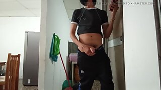 I wank off my ridiculous manstick while looking at a picture of my stepsister on my cage phone