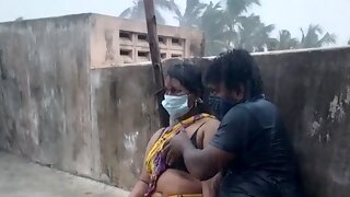 Hot Sex in the Rain on Terrace