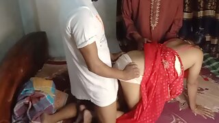 Newest Threesome Desi My Husbands Stepfather First Night Fucked Doggystyle Best Newly Married Wife With Husbands Stepfather Night Blowjo