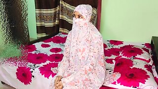 Indian Muslim Girl in Burkha Enjoys Romantic Rainy Night