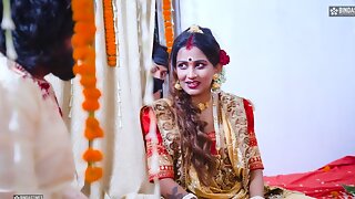Desi Newly Married Starsudipa Fucked by a Man Infront of Husband and Turns Into a Hardcore Threesome. Hindi Audio