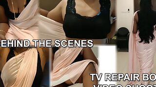 Seducing TV Repair Boy - Behind the Scenes of Wearing Saree