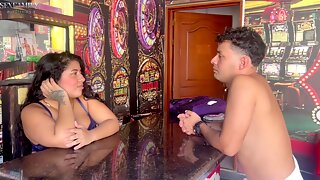 I drill a cute Indian waitress until I reach ejaculation