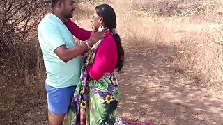 Desi Indian Marathi Kavita Vahini Cheating On Husband In Saree In Jungle