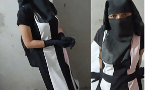 Hijabi College Girl Was Fucked by Her Hubby in the Hotel