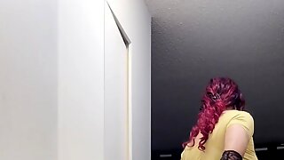 Amateur Indian CD Sissy Susi crossdresser in skirt and blouse
