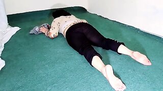 Big Ass Amateur Indian Muslim Maid Showing Big Ass Through Black Transparent Pajama While Cleaning Room In Clear Hindi Audio