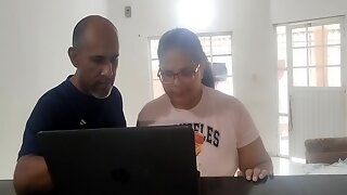 Housewife Pays A Technician With A Good Blowjob And A Hard And Rich Fuck While Her Husband Works