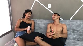 MY wild STEPSISTER ARRIVES FOR A rubdown AND I END UP heating HER UP TO FUCK HER