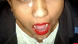 Dirty Blowjob Completion and Cum in Mouth and Cum on Face with Dirty Cumshot
