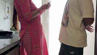 Stepmothers the Step-stepmother with a Big Ass Was Left Fiercely by the Young Stepbrother with a Female Condom.