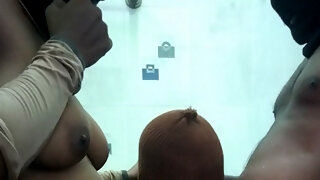 Bisexual Watching Aunty Hot Cock Sucking at Bathroom