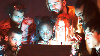 Stunning Bebe and Muriels Trippy 5 knob group fucking GANGBANG