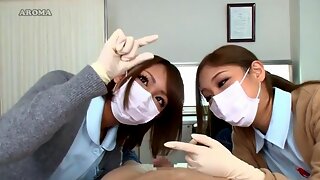 라텍스, 핸드잡, 장갑, 간호사, 쓰리