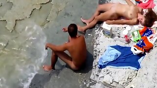 Beach Voyeur And Couple