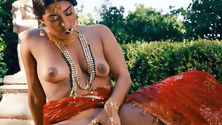 Jasmine Sherni fucking her wet Indian pussy poolside