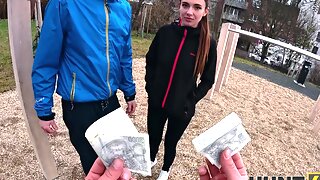 Money Czech Couple, Czech Couple For Cash, Fuck For Money Outdoors, Reality