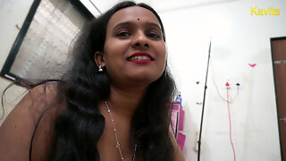 Desi Indian Kavita Close up Creampie Fuck with Shaved Pussy and Pussy Licking Close up and Blowjob