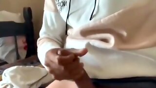 Killer morocco guy with a gigantic cock masturbating off and cumming for you on camera