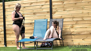 Outdoor Lesbian Finger Fuck, French Amateur